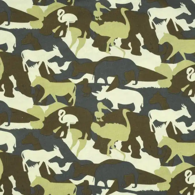 Jerseystoff Tiermotiv Grün Limited Edition