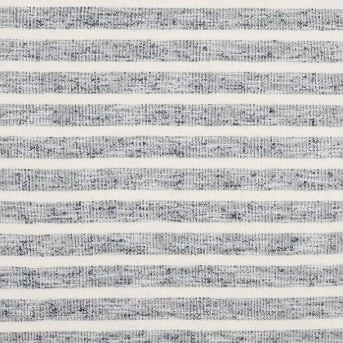 Garantierte Lieferung Sweatshirtstoff Marineblau gestreift meliert