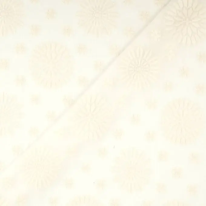 Voile mit bestickten Blumen ecru Aktuell