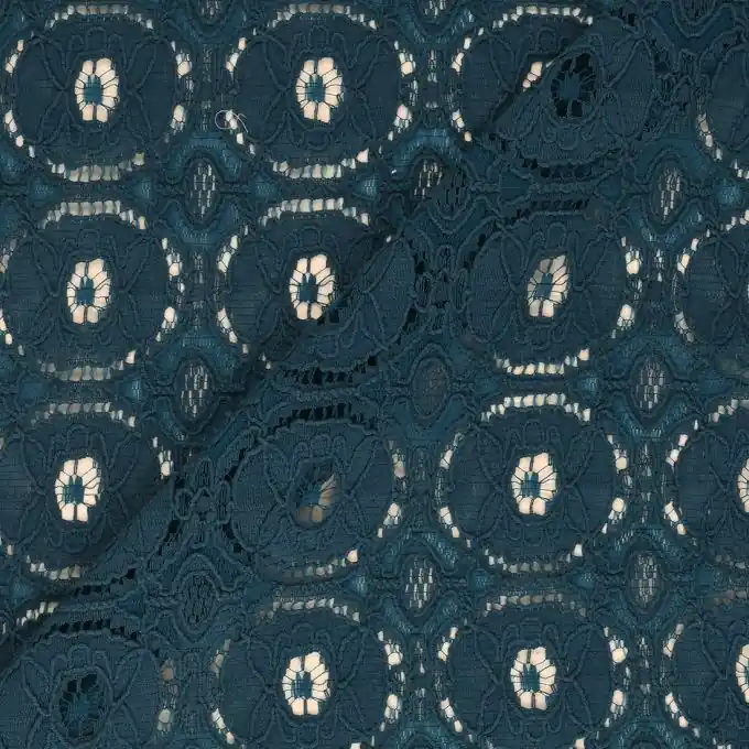 Geld-Zurück-Garantie Spitzenstoff Blau