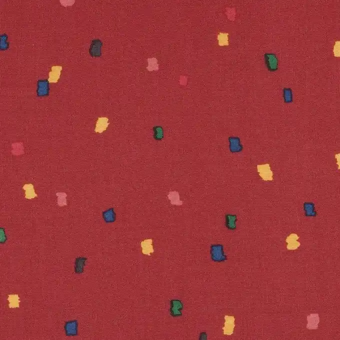 Neuheit Popeline Terrazzo Rot