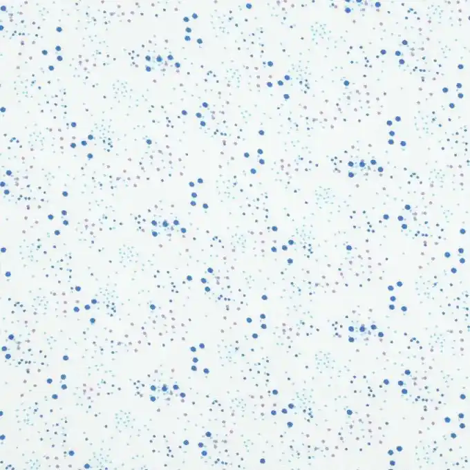 Handgefertigt Viskosestoff blau gesprenkelt