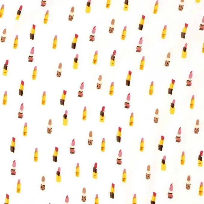 Viskosestoff Lippenstiftmotiv Nur Heute