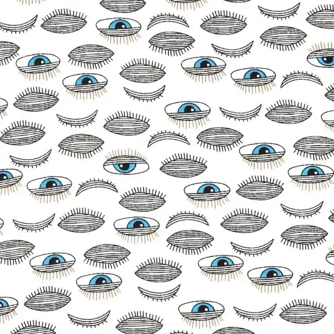 Viskosestoff Augenmotiv Premium