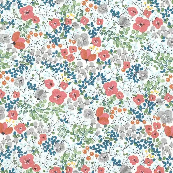 Popeline Baumwolle Mohnblumen Original