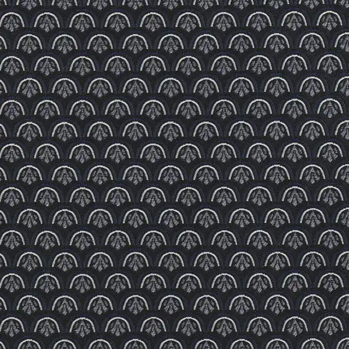 Sale Jacquard Schuppenmuster marineblau ecru