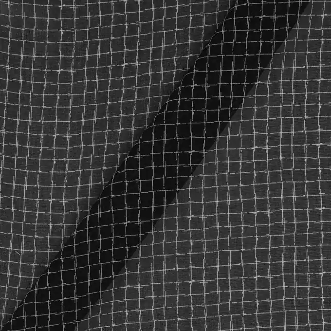 Preisknaller Stoff Voile mit kleinen schwarzen Karos