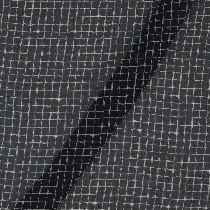 Versand Am Gleichen Tag Stoff Voile mit kleinen Marineblauen Karos