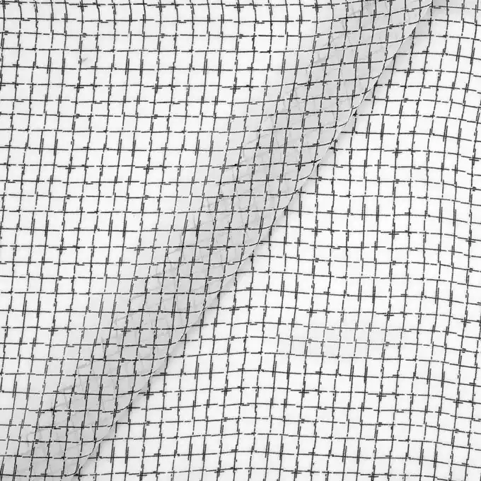 Letzte Chance Stoff Voile mit kleinen weißen Karos