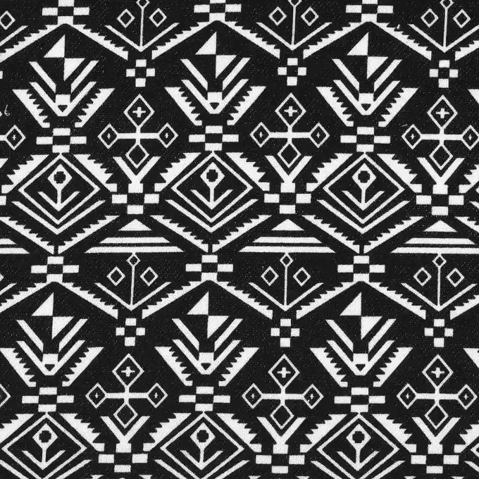 Nur Für Kurze Zeit Molton Ethnomuster Ecru/Schwarz