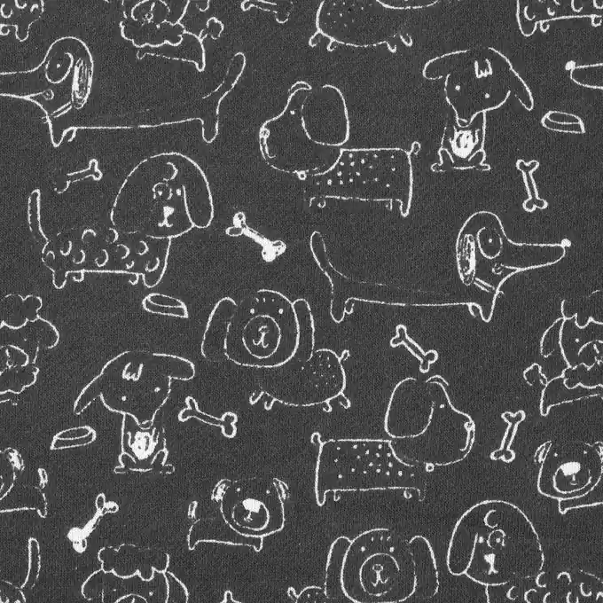 Markenprodukt Molleton Marineblau Hundemotiv