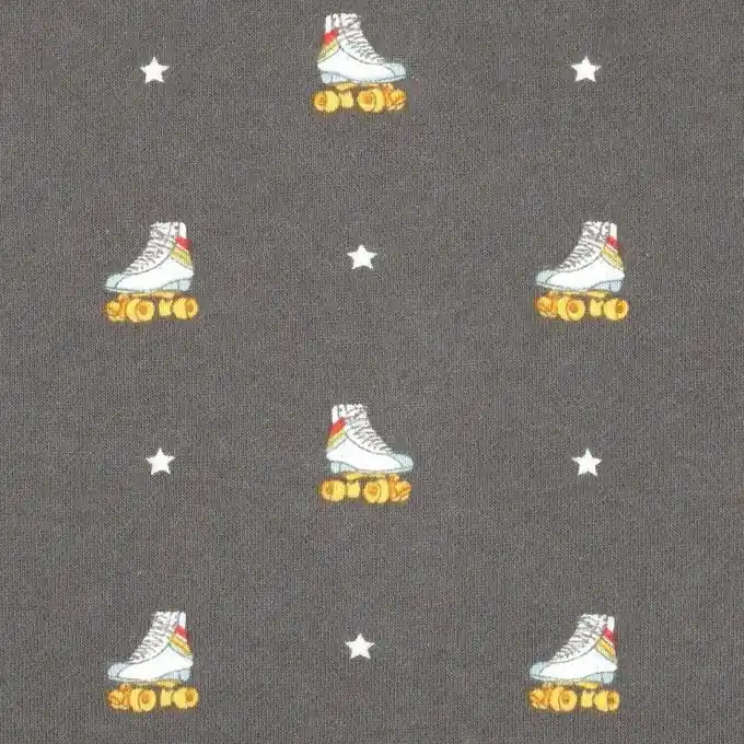 Sweatshirtstoff Rollschuhe Dunkelgrau Top-Preis
