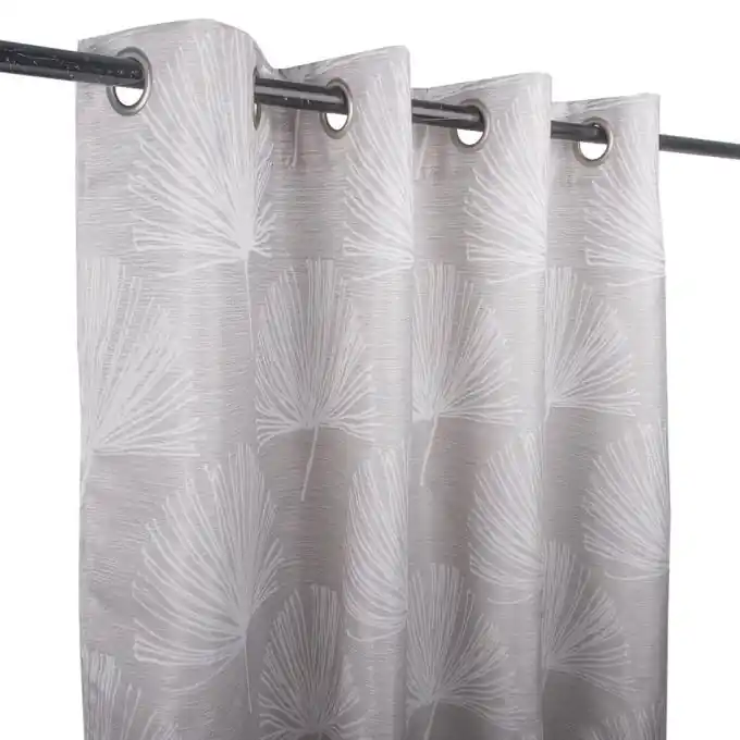 Bestseller Vorhang Jacquard Blumen grau