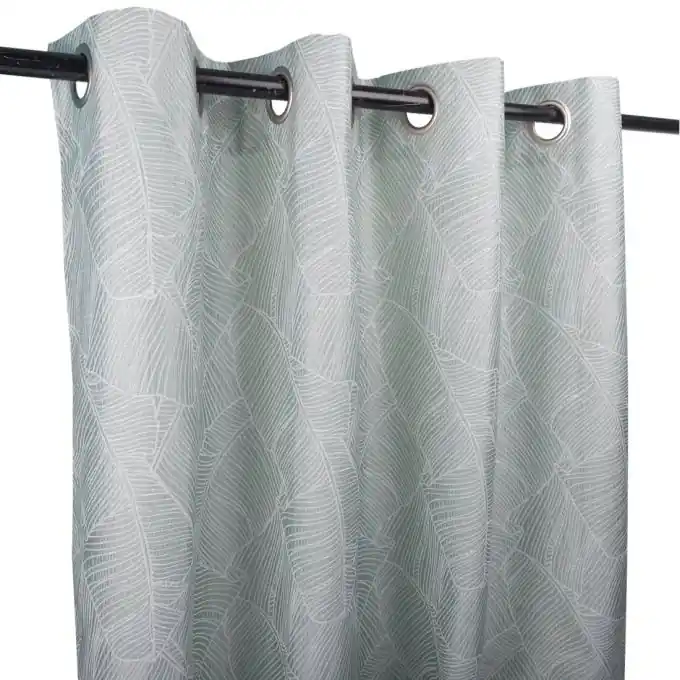 Bestpreis Jacquard-Vorhang Palmen Blau 140×260 cm