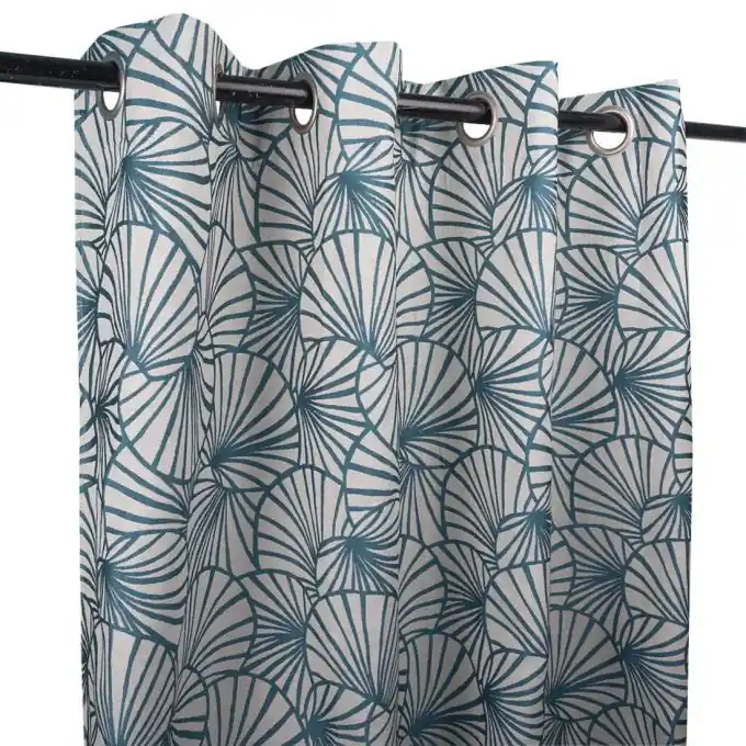 Exklusiv Vorhang Jacquard Seerose Blau