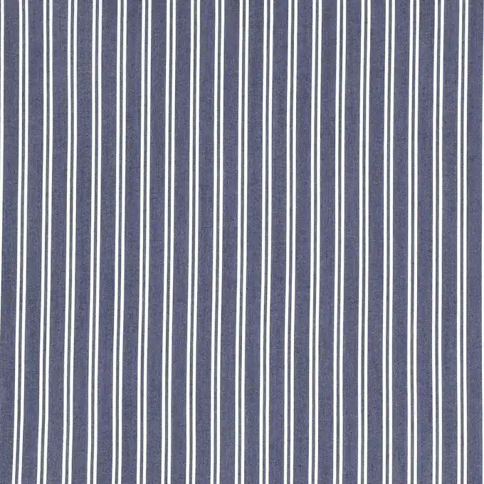 Jetzt Kaufen Blauer Baumwollstoff mit weißen Streifen