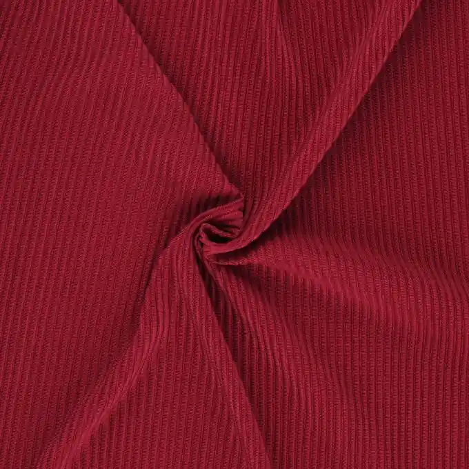 Sichere Zahlung Plissierter Jerseystoff Himbeerrot