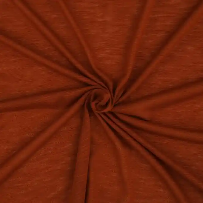Preisreduziert Jerseystoff Slub Terrakotta