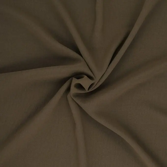 Bestpreis Crêpe-Stoff einfarbig Braun