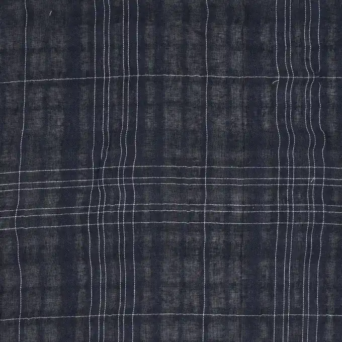 Finale Aktion Musselin Karos Marineblau