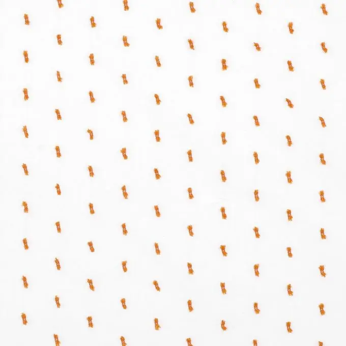 Baumwoll-Voile-Stoff mit Orangen-Punkten Super-Preis