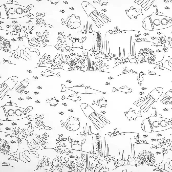 Popeline-Stoff Unterwasserwelt Garantierte Lieferung