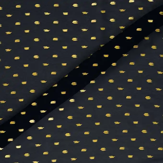 Jetzt Bestellen Schleierstoff Marineblau/Gold