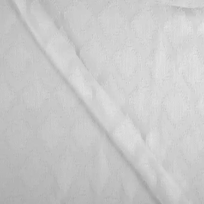 Voile-Stoff mit Rechtecken ecru Letzte Chance