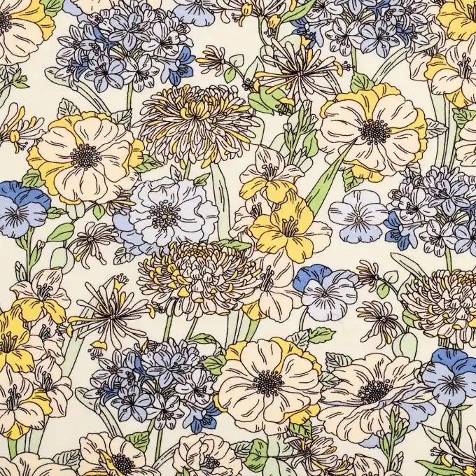 Viskose-Jersey mit Pfingstrosen Grün Expressversand