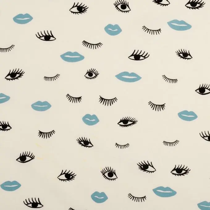 Blauer Viskosestoff Eye Lips Kostenfreie Lieferung