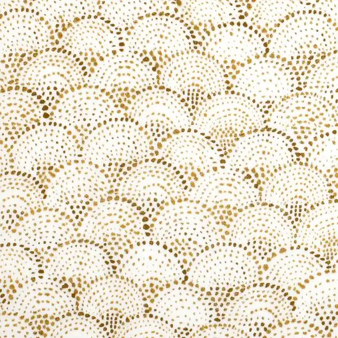 Stoff aus Viskose in beige mit Schuppenmuster Neu Im Sortiment