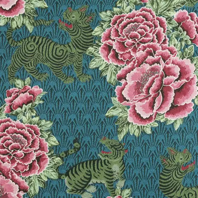 Jacquard Seoul blau – Sophie Ferjani Kostenfreie Lieferung