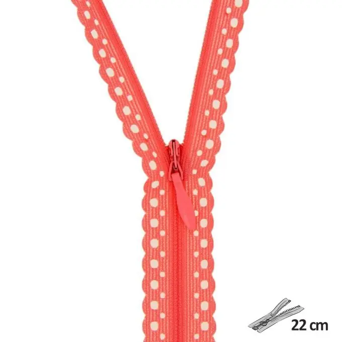 Spitzen-Reißverschluss Koralle 22 cm Letzte Chance