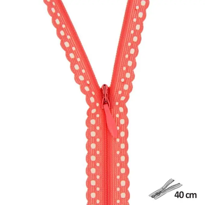 Spitzenreißverschluss Koralle 40 cm Heute Kaufen