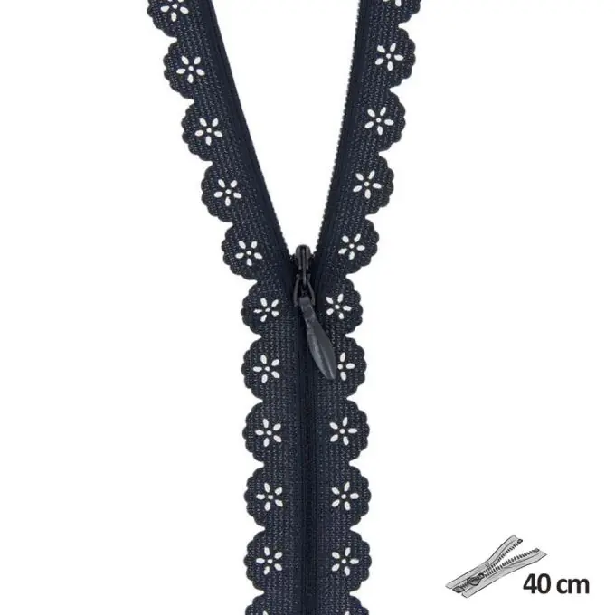 Spitzenreißverschluss Marineblau 40 cm Top-Qualität