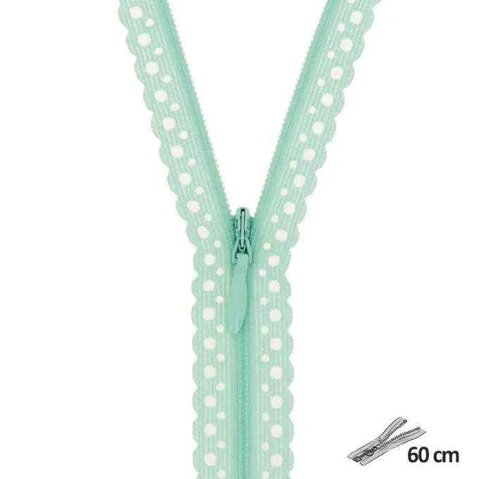 Jetzt Kaufen Spitzenreißverschluss Pastelgrün 60 cm