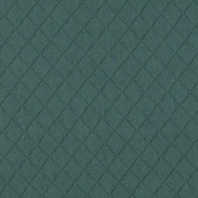 Nur Heute Tannengrüner gesteppter Jersey-Stoff