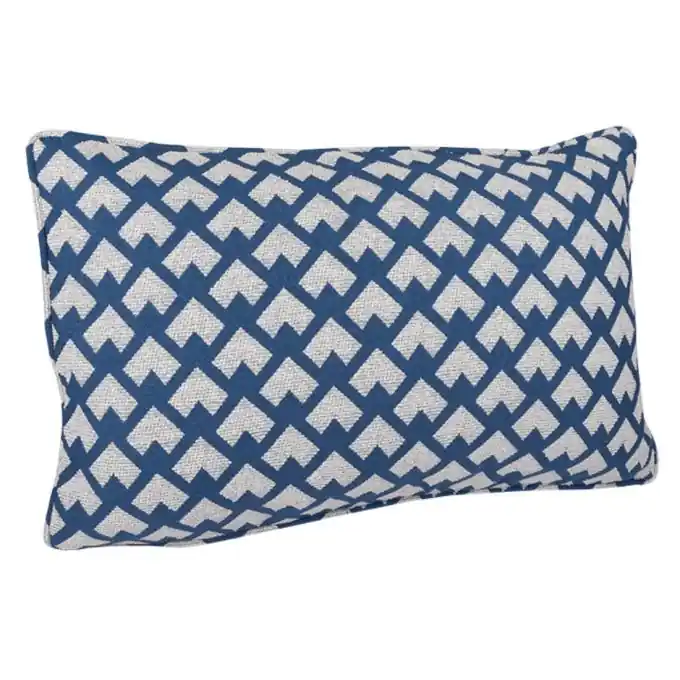Jacquard Kissen Blau Im Trend