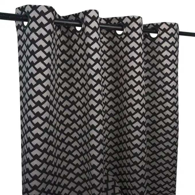 Jacquard Vorhang Heart Schwarz Nur Heute