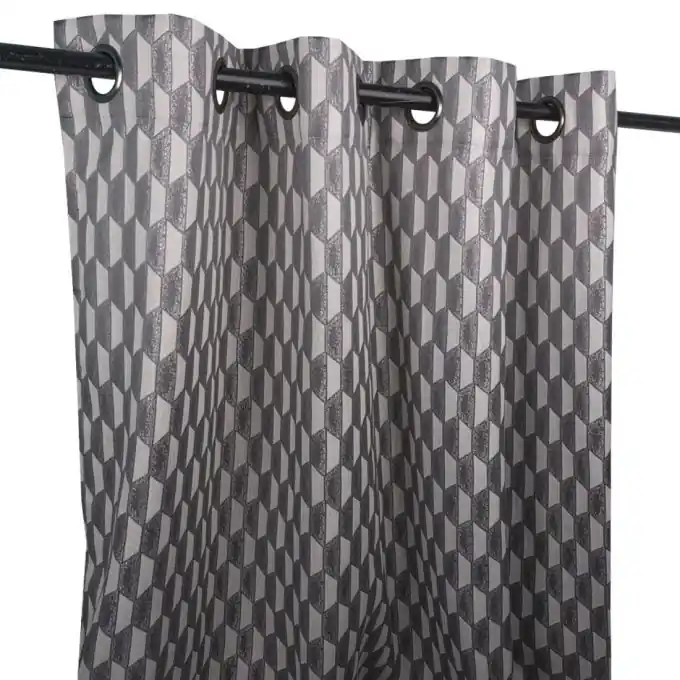 Neue Ware Jacquard Vorhang Grau/Glänzend