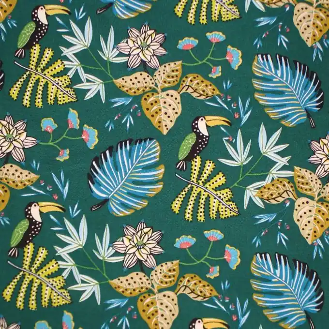 Dicker Baumwollstoff Caracas dunkelgrün – Sophie Ferjani Ausverkauf