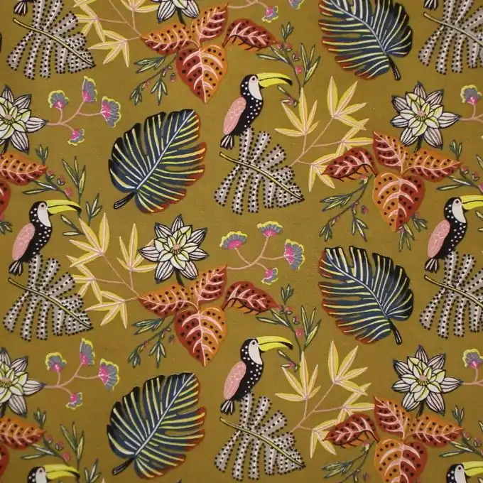 Dicker Baumwollstoff Caracas curry gelb – Sophie Ferjani Preiswert