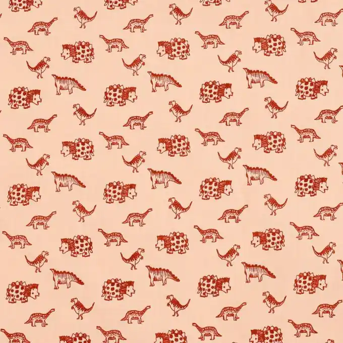 Popeline Baumwolle Dinosaurier Rosa Finale Aktion