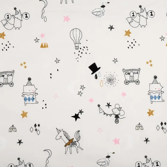 Jetzt Zugreifen Popeline Baumwolle Zirkustiere