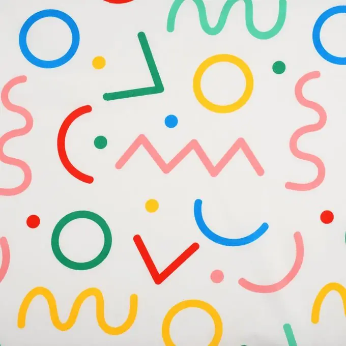 Popeline Baumwolle grafische Motive Bunt Original