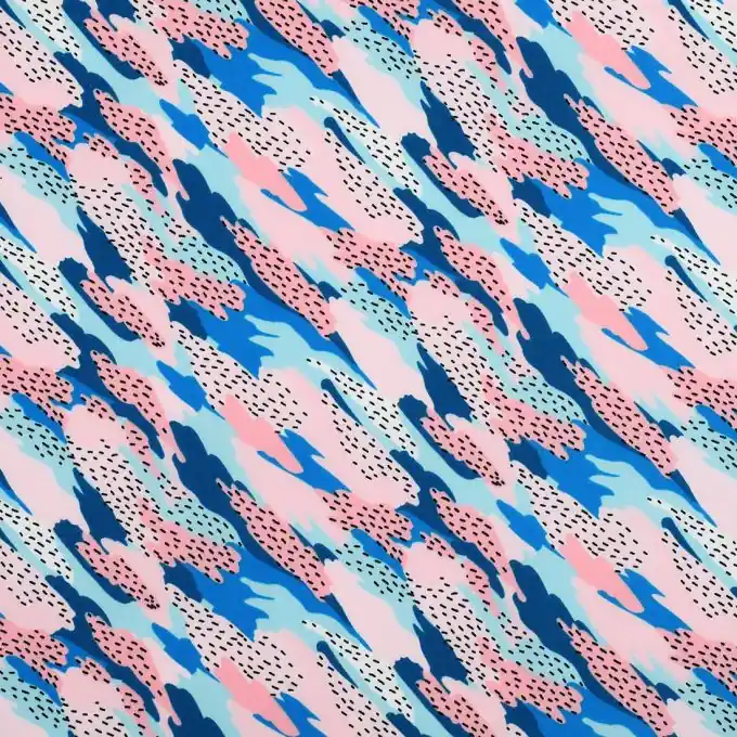 Top-Angebot Popeline Baumwolle Rosa/Blau