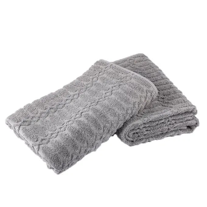 Finale Aktion 2er Set Handtücher Bio Baumwolle Grau