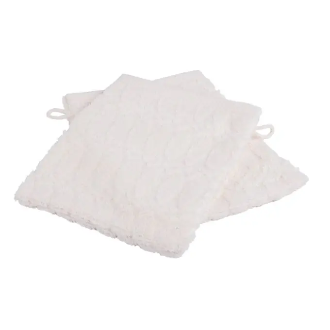 2er Set Waschlappen Bio Baumwolle Weiss Top-Seller