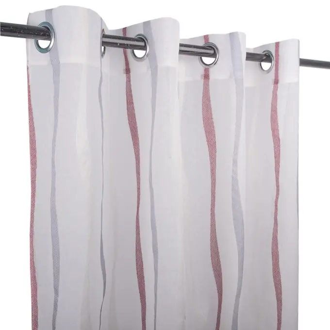 Sofort Bestellen Gestreifte Gardine Weinrot