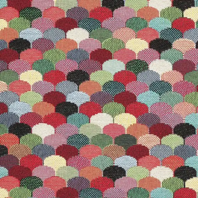 Aktuell Jacquardstoff buntes Schuppenmuster